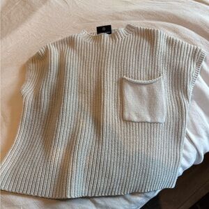 Cream Knit Short Sleeve Top